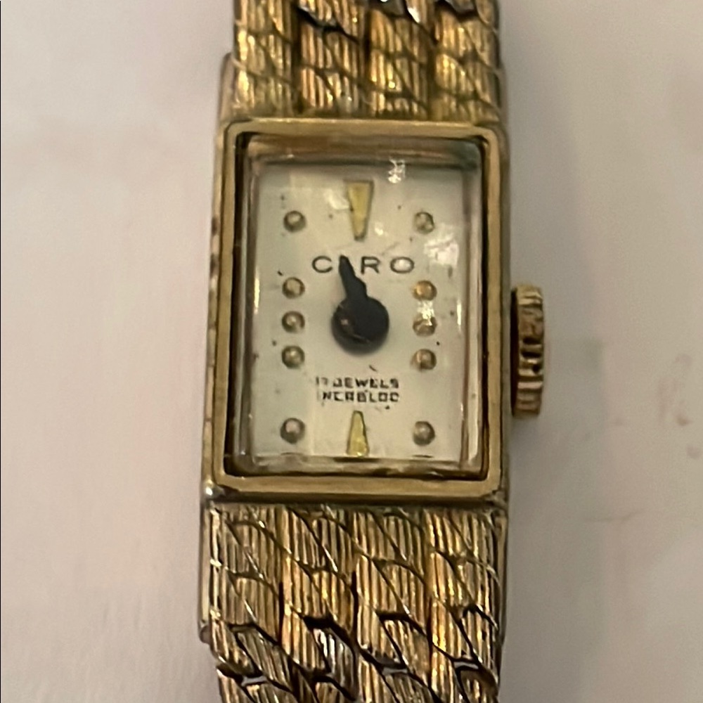 Vintage. 1930/40s 1/20 10kgf Gold Watch wind. Wind is not working